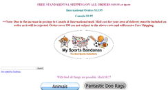 Desktop Screenshot of mysportsbandanas.com